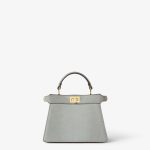 FENDI Peekaboo ISeeU Petite Matcha green nubuck lizard bag